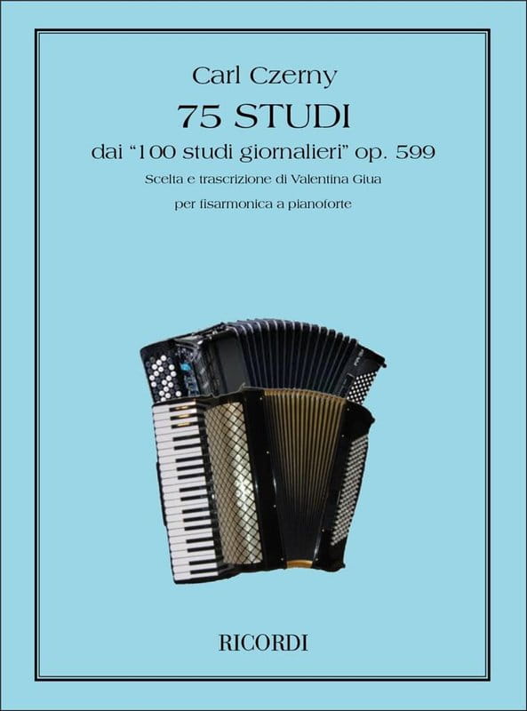 Carl Czerny: 75 Studi dal 100 studi giornalieri op. 599 - Valentina Giua - ćwiczenia i etiudy - nuty na akordeon