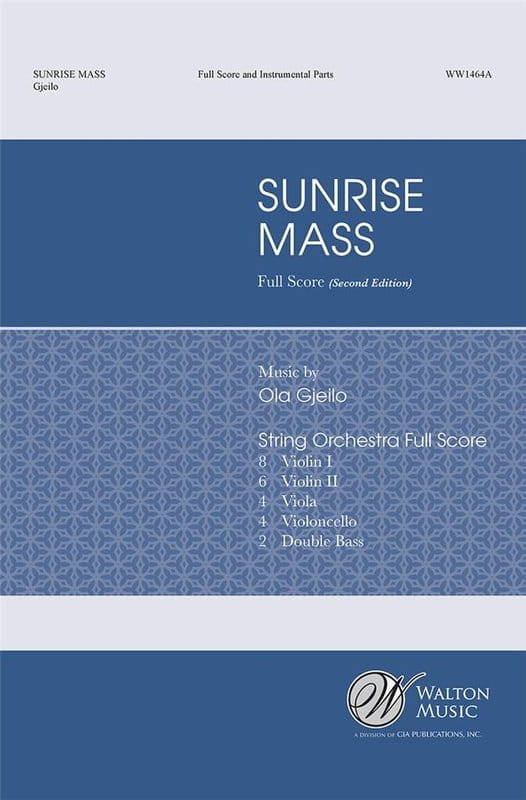 Ola Gjeilo - Sunrise Mass (Score & Parts) - nuty na chór SSAATTBB i orkiestrę smyczkową
