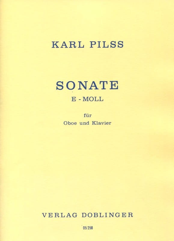 Karl Pilss: Sonate e-moll - Sonata - nuty na obój z fortepianem