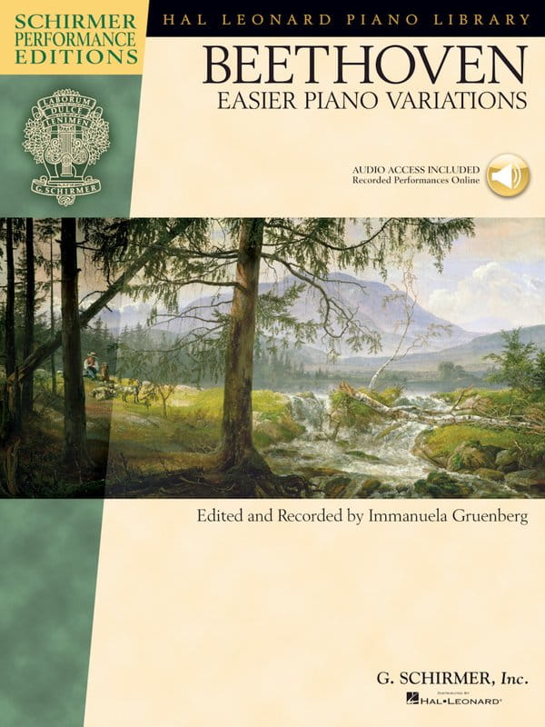 Ludwig van Beethoven: Easier Piano Variations - Immanuela Gruenberg (+ audio online) - łatwiejsze wariacje - nuty na fortepian