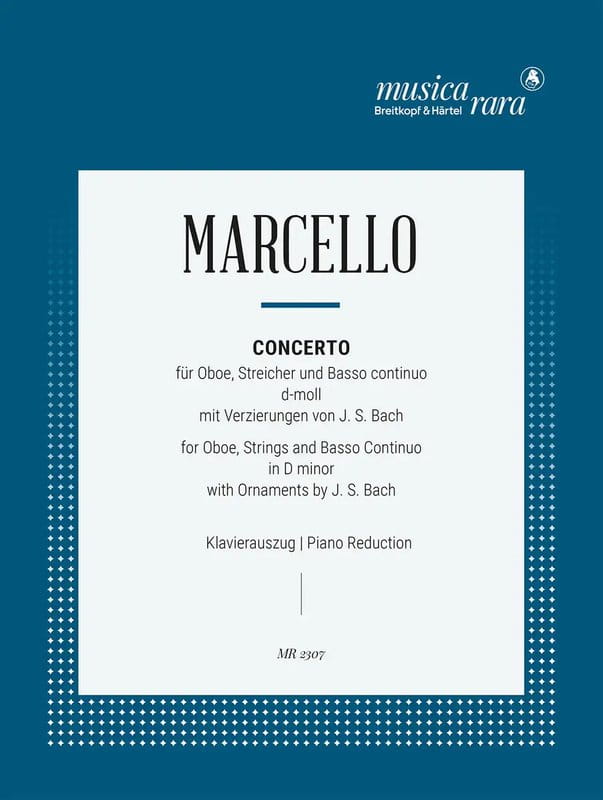 Alessandro Marcello: Concerto for Oboe, strings and basso continuo - koncert obojowy d-moll - nuty na obój i fortepian