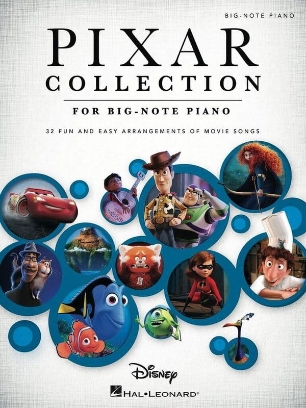 Pixar Collection for Big-Note Piano - kolekcja piosenek z filmów animowanych - nuty na pianino dla początkujących dzieci