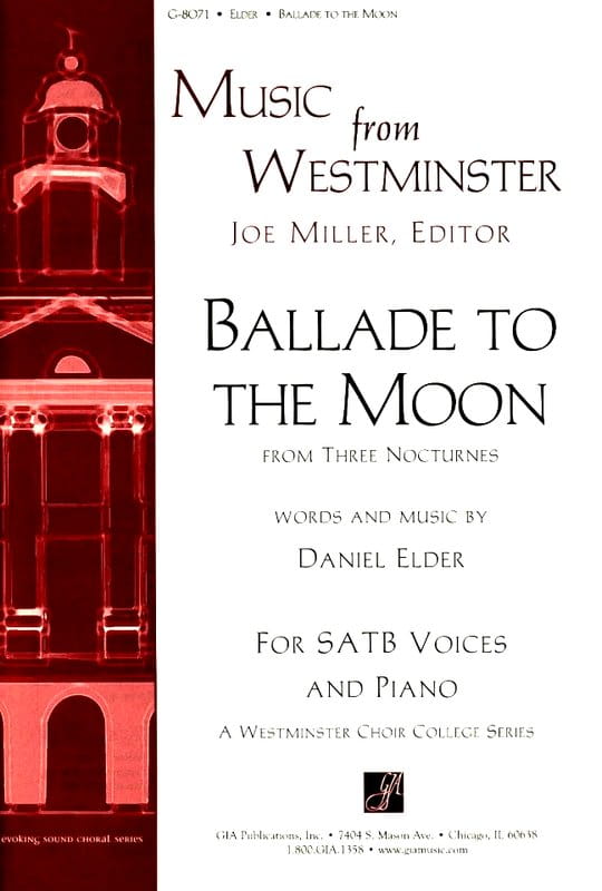 Daniel Elder: Ballade to the Moon from Three Nocturnes - nuty na chór SATB i fortepian