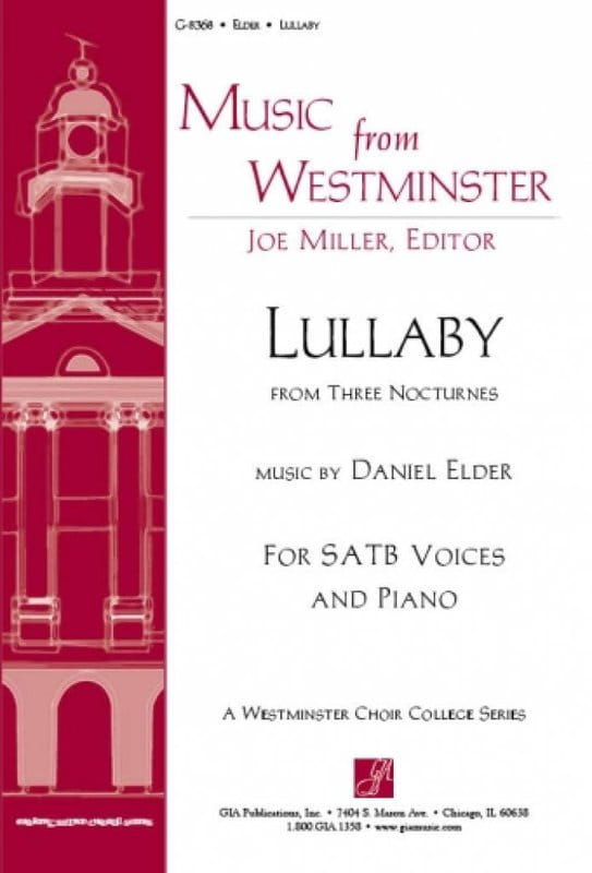 Daniel Elder: Lullaby from Three Nocturnes - nuty na chór SATB i fortepian