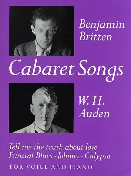 Benjamin Britten: Cabaret Songs for Voice and Piano - cztery piosenki kabaretowe - nuty na głos z fortepianem