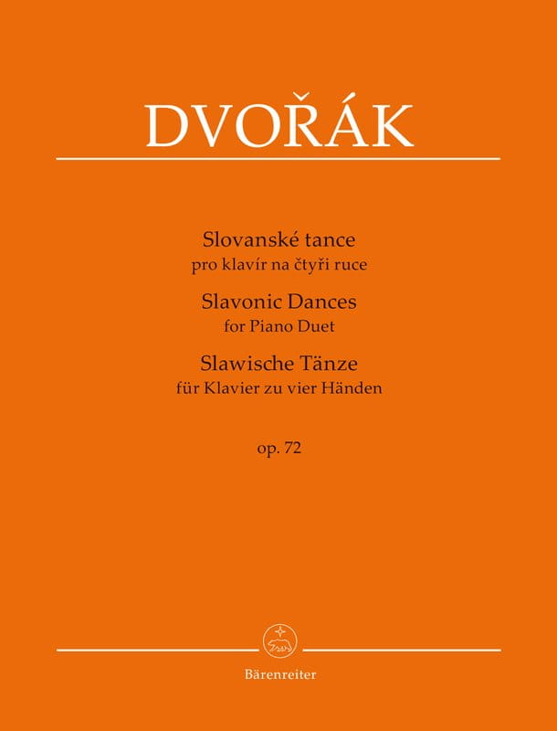 Antonin Dvorak: Slavonic Dances for Piano Duet op. 72 - tańce słowiańskie - nuty na fortepian na cztery ręce