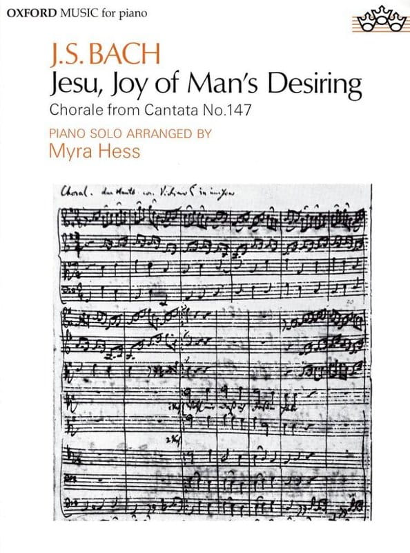 Jan Sebastian Bach: Jesu Joy Of Man's Desiring - Chorale from Cantata 147 - Myra Hess - nuty na fortepian