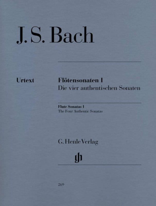 Jan Sebastian Bach: Flute Sonatas Volume I - The four authentic Sonatas - sonaty fletowe BWV 1030, 1032, 1034, 1035 - nuty na flet poprzeczny z fortep