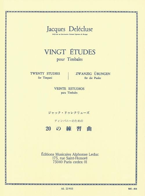 Jacques Delecluse: Vingt Etudes pour Timbales - 20 etiud na kotły