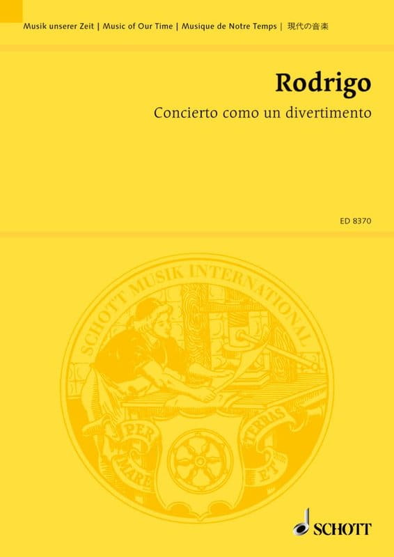 Joaquin Rodrigo: Concierto como un divertimento fur Violoncello und Orchester (Score) - partytura