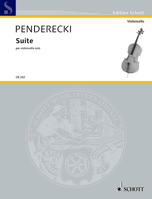 Krzysztof Penderecki: Suite per violoncello solo - suita wiolonczelowa - nuty na wiolonczelę
