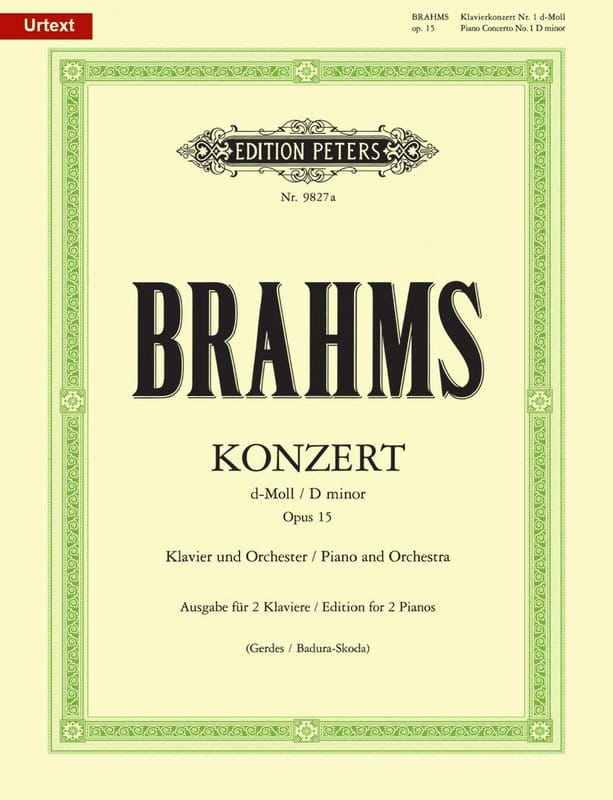 Johannes Brahms: Piano Concerto nr 1 D minor op. 15 - I koncert fortepianowy d-moll - nuty na dwa fortepiany