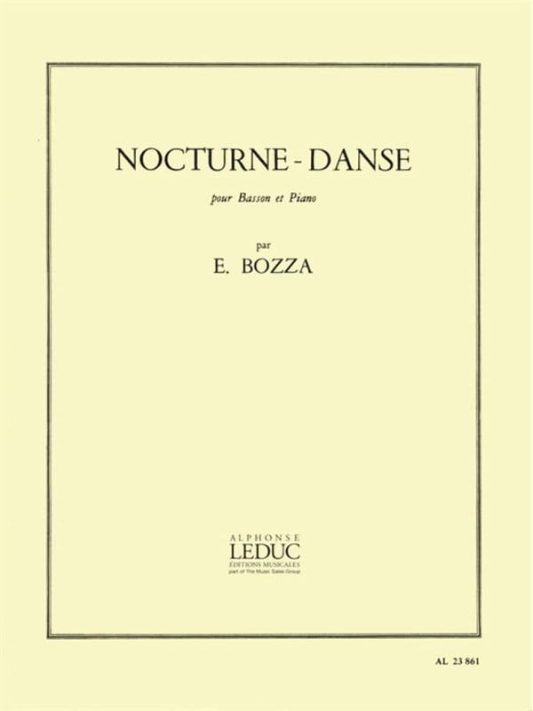Eugene Bozza: Nocturne Danse pour Basson et Piano - nuty na fagot i fortepian