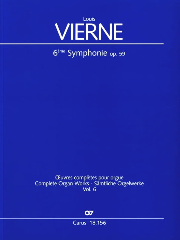 Louis Vierne: 6eme Symphonie pour Orgue op. 59 - VI Symfonia Organowa h-moll - nuty na organy