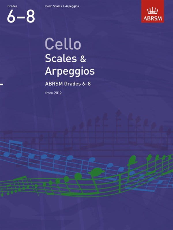 Cello Scales & Arpeggios, ABRSM Grades 6-8 from 2012 - gamy i pasaże na wiolonczelę