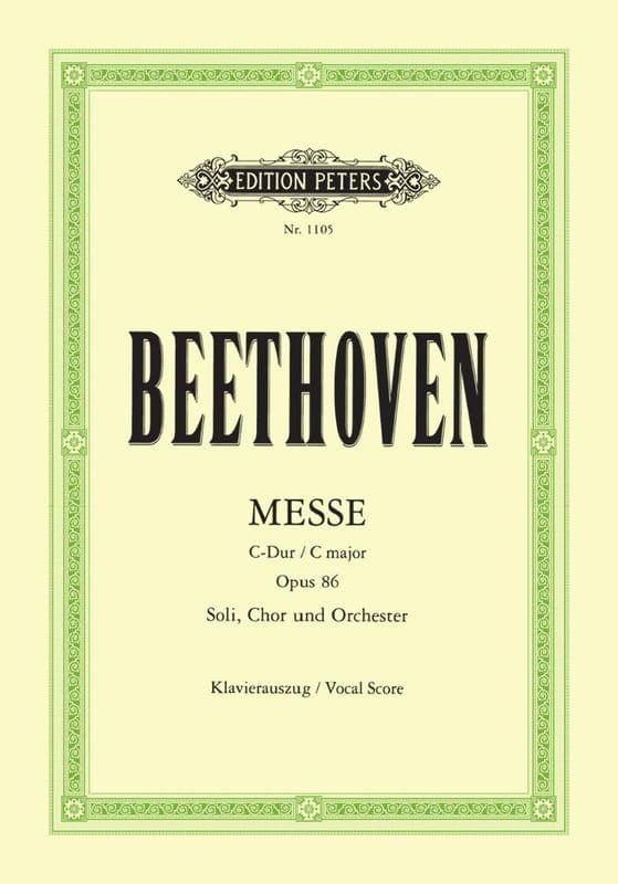 Ludwig van Beethoven: Messe C-Dur op. 86 - Mass in C major - Msza C-Dur - nuty na chór + wyciąg fortepianowy