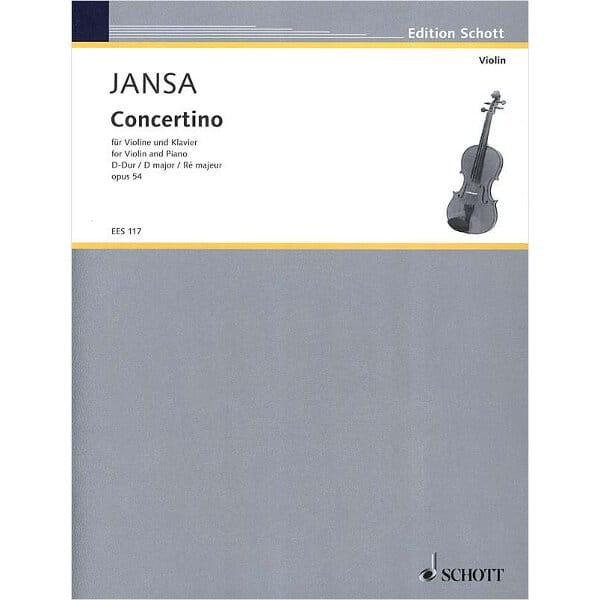 Leopold Jansa - Concertino D-dur op. 54 - nuty na skrzypce z fortepianem