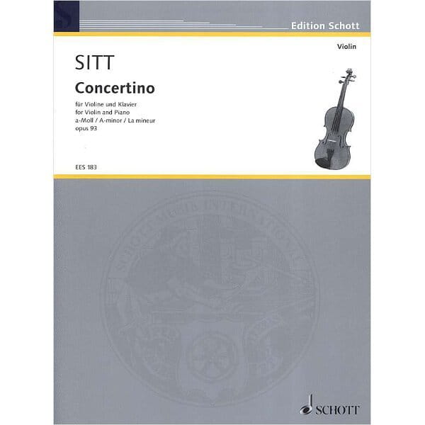 Hans Sitt - Concertino a-moll op. 93 - nuty na skrzypce z fortepianem