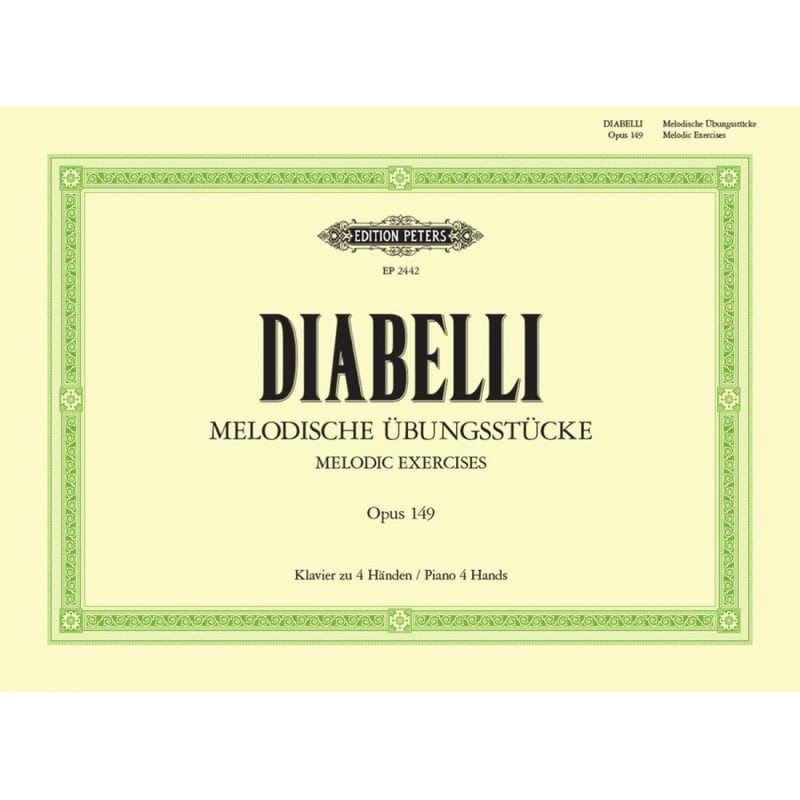 Anton Diabelli: Melodische Ubungsstucke Klavier zu 4 Handen - Melodic Exercises Piano 4 Hands op. 149 - ćwiczenia melodyjne na fortepian na cztery ręc