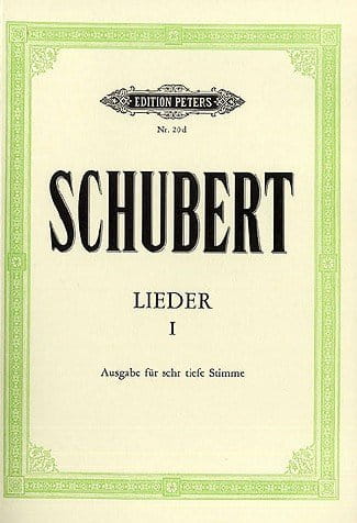 Franz Schubert: Lieder I - Pieśni tom 1 - 92 pieśni na głos bardzo niski z fortepianem