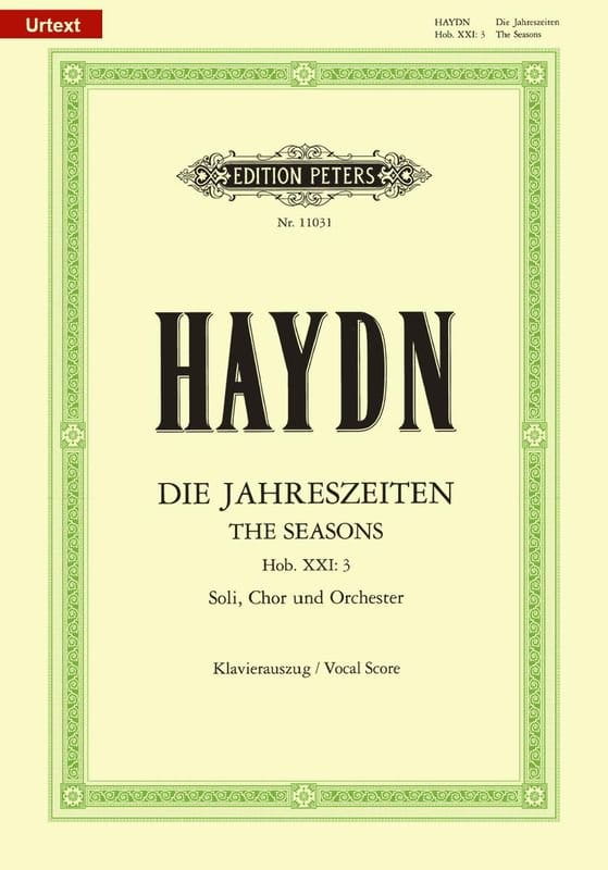 Joseph Haydn: Die Jahreszeiten Hob. XXI: 3 - The Seasons - Oratorium Pory roku - nuty na chór + wyciąg fortepianowy