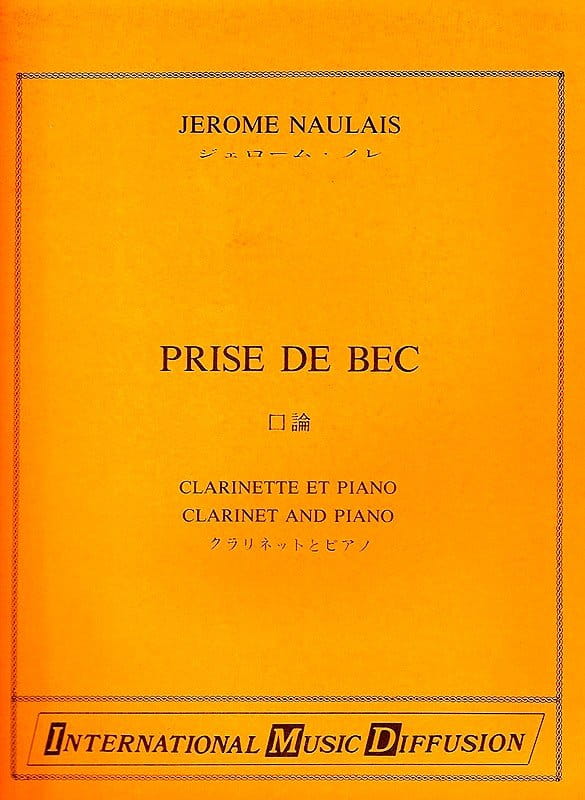 Jerome Naulais: Prise De Bec for Clarinet and Piano - nuty na klarnet i fortepian