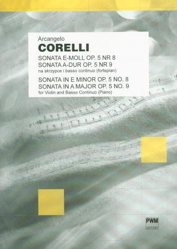 Arcangelo Corelli: Sonata e-moll op. 5 nr 8 oraz Sonata A-dur op. 5 nr 9 - nuty na skrzypce