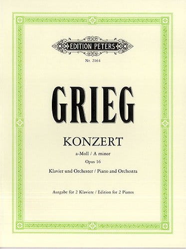 Edvard Grieg: Konzert fur Klavier und Orchester a-Moll op. 16 - Concerto in A minor - nuty na fortepian na cztery ręce