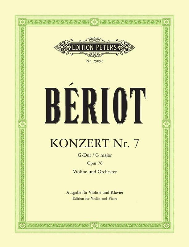 Charles Auguste de Bériot: Konzert Nr. 7 G-dur op. 76 fur Violine und Orchester - VII koncert skrzypcowy - nuty na skrzypce i fortepian