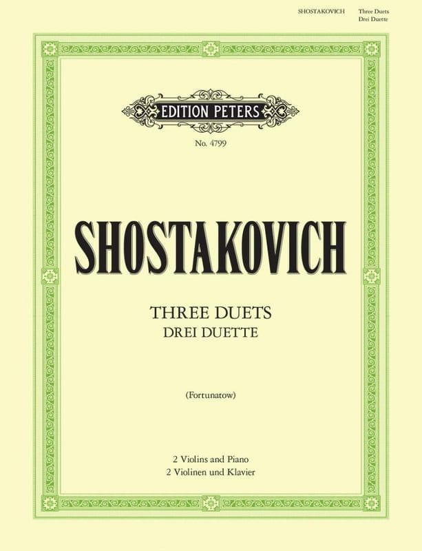 Dmitrij Szostakowicz: Drei Duette - Three Duets - trzy duety skrzypcowe i fortepian