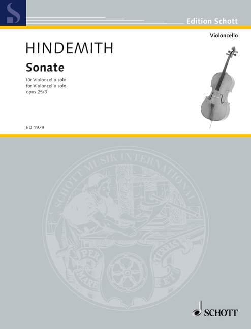 Paul Hindemith: Sonata op. 25 nr 3 - nuty na wiolonczelę solo