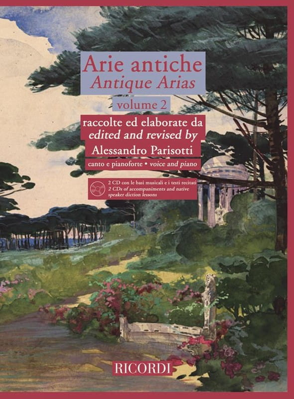 Arie Antiche per canto e pianoforte 2 - Antique Arias for Voice and Piano 2 - Alessandro Parisotti (+ 2 płyty CD) - nuty na głos z fortepianem