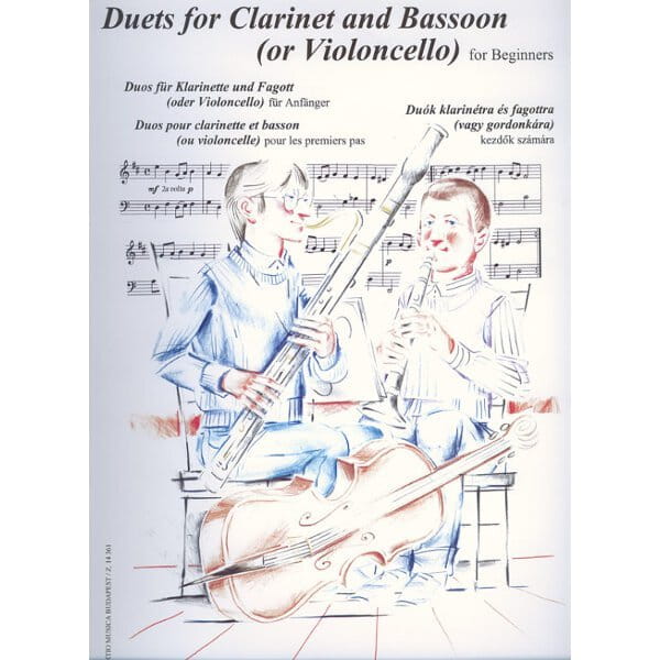 Duets for Clarinet and Bassoon or Violoncello for Beginners - Perényi Éva, Perényi Péter - duety na klarnet i fagot lub wiolonczelę dla początkujących