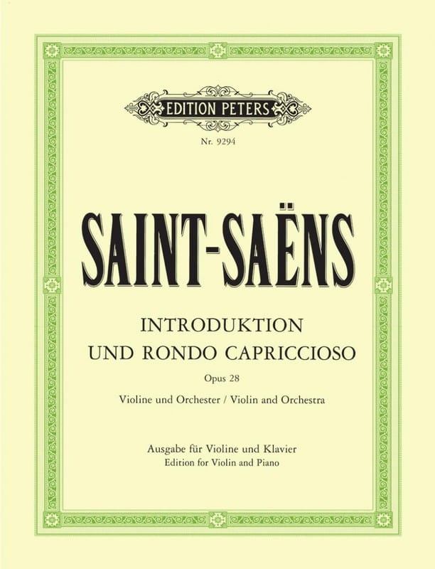 Camille Saint-Saëns: Introduktion und Rondo Capriccioso op. 28 fur Violine und Orchester - introdukcja i rondo capriccioso - nuty na skrzypce z fortep