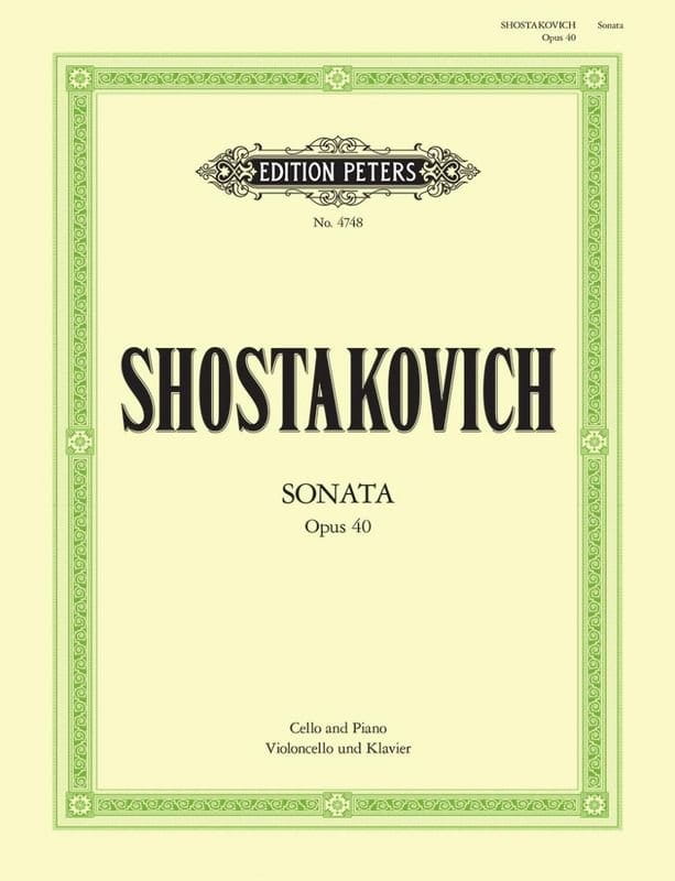 Dmitrij Szostakowicz: Sonata d-Moll op. 40 for Cello and Piano - nuty na wiolonczelę z fortepianem