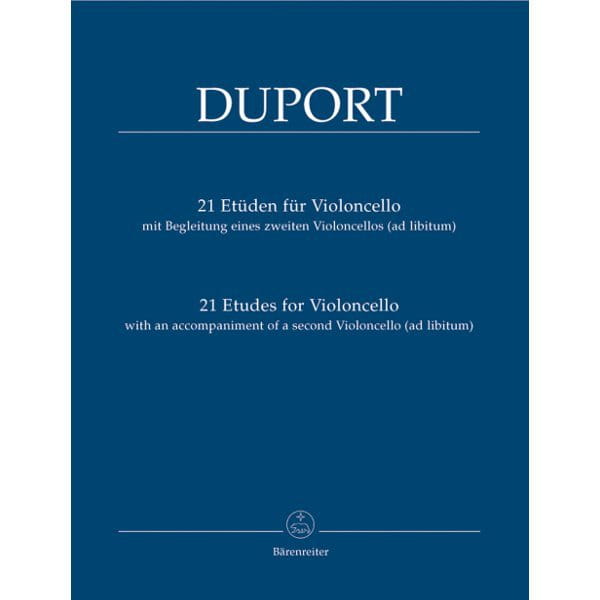 Jean-Louis Duport - 21 Etudes for Violoncello - etiudy na wiolonczelę z akompaniamentem drugiej wiolonczeli