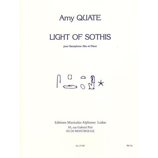 Amy Quate - Light of Sothis - nuty na saksofon altowy z fortepianem