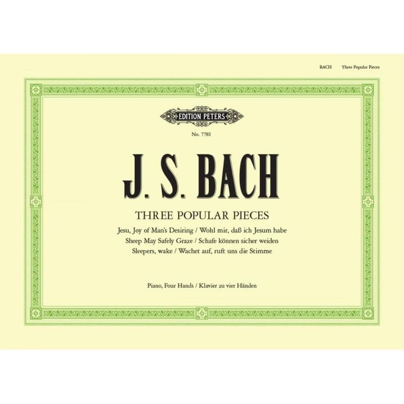 Jan Sebastian Bach - Three Popular Pieces - trzy popularne utwory na fortepian na cztery ręce - Leonard Duck