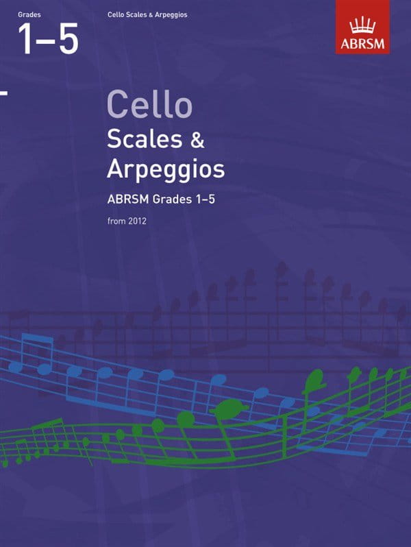 Cello Scales & Arpeggios, ABRSM Grades 1-5 from 2012 - gamy i pasaże na wiolonczelę