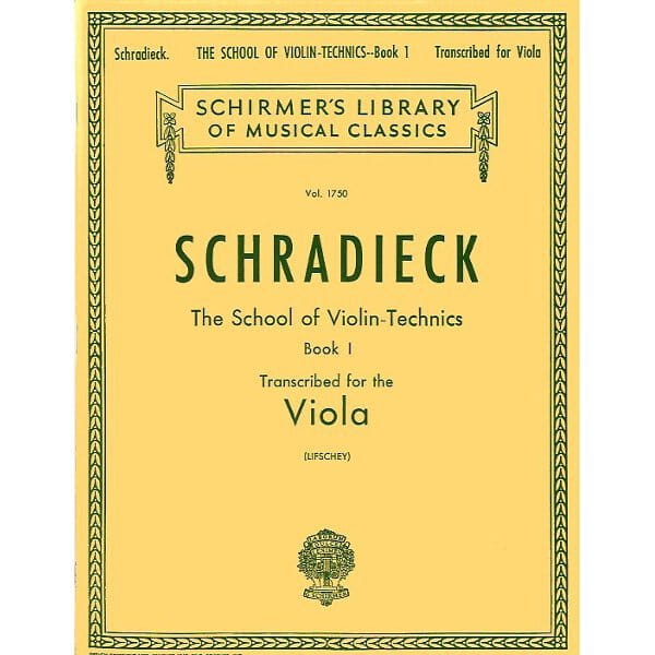 Henry Schradieck, Samuel Lifschey: School Of Violin Technics book 1 - transkrypcja na altówkę - szkoła na altówkę