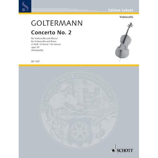 Georg Goltermann - Koncert nr 2 d-moll op. 30 - nuty na wiolonczelę z fortepianem