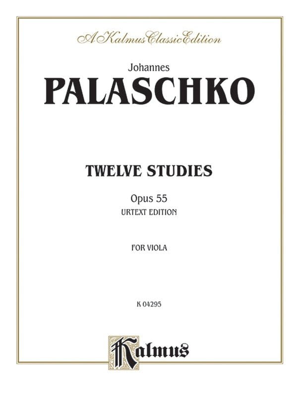 Johannes Palaschko - Twelve Studies op. 55 for viola - nuty na altówkę