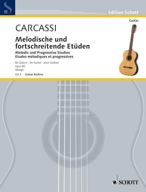 Matteo Carcassi: Melodic and Progressive Studies op. 60 - melodyczne i progresywne ćwiczenia na gitarę klasyczną