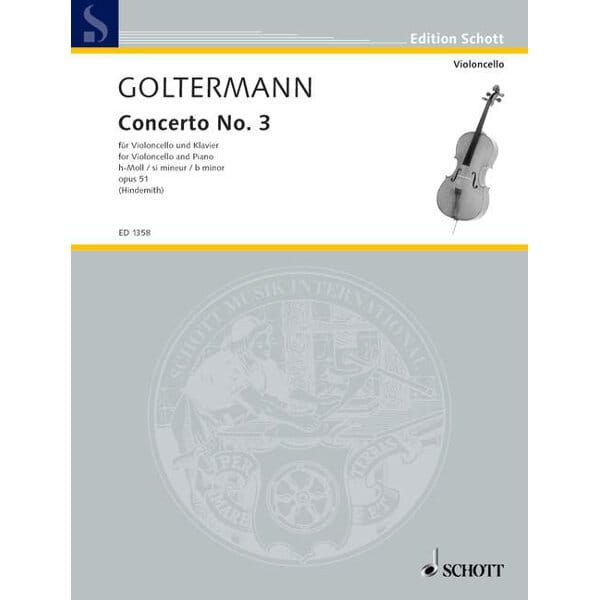 Georg Goltermann - Koncert nr 3 h-moll op. 51 - nuty na wiolonczelę z fortepianem