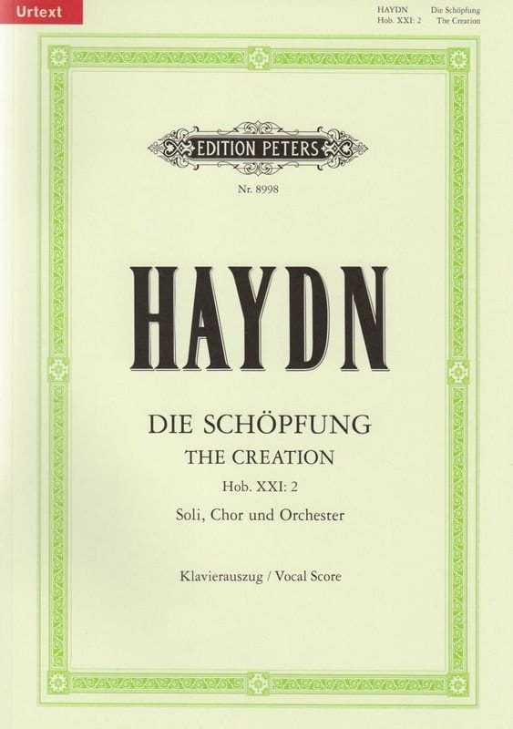 Joseph Haydn: Die Schopfung - The Creation Hob. XXI: 2 - Stworzenie świata - nuty na chór + wyciąg fortepianowy