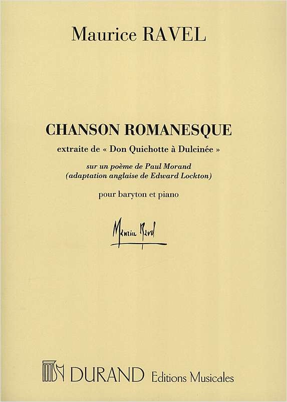 Chanson Romanesque extraite de Don Quichotte a Dulcinee - Maurice Ravel - na baryton z fortepianem