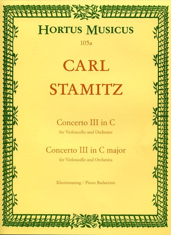 Carl Stamitz: Koncert nr 3 C-dur na wiolonczelę i orkiestrę - wyciąg fortepianowy