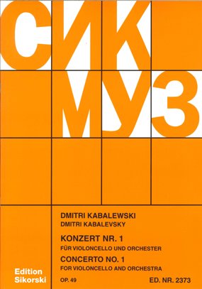 Dmitrij Kabalewski: Koncert wiolonczelowy nr 1 g-moll op. 49 - nuty na wiolonczelę i fortepian