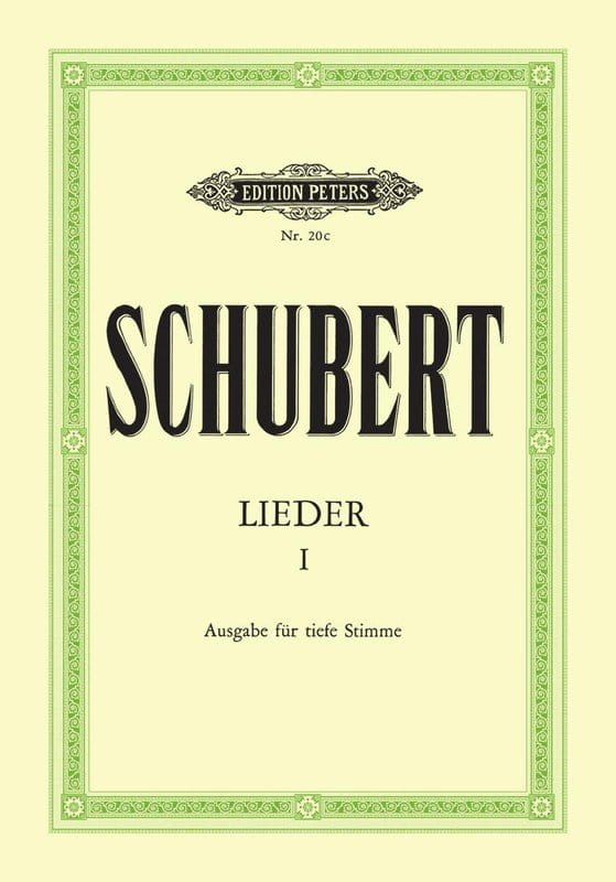 Franz Schubert: Lieder I - Pieśni tom 1 - 92 pieśni na głos niski z fortepianem