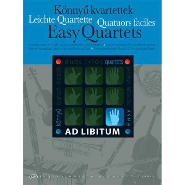 Ad Libitum. Easy Quartets - Laszlo Zempleni - łatwe utwory na kwartety kameralne